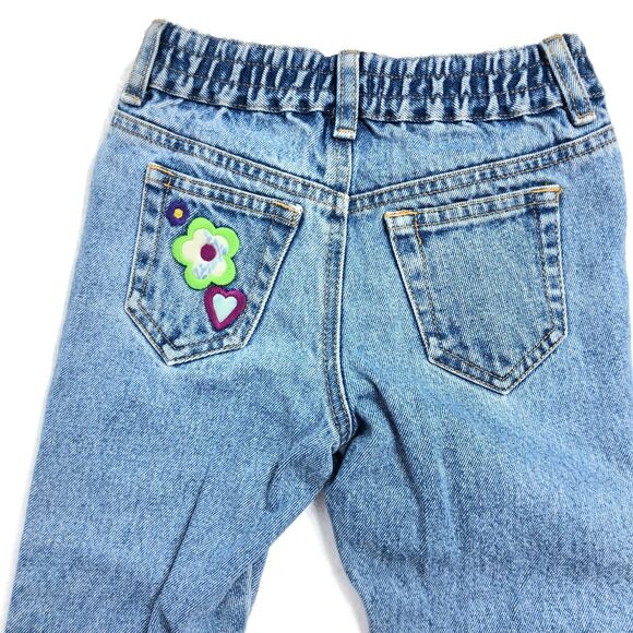 Limited Vintage Hippie Y2K Jeans Girls Toddler Size 4 with Embroidered Flowers - Picture 6 of 7
